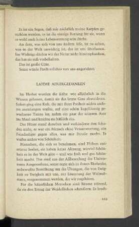 Lahme Adlergedanken