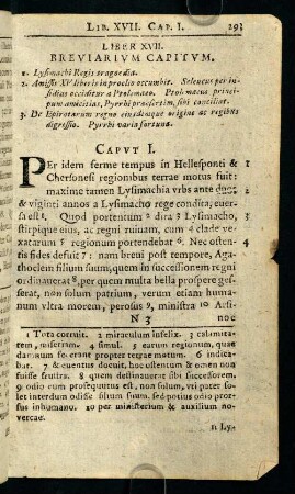 293-300, Liber XVII. Breviarivm Capitvm