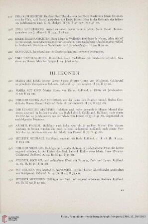 III. Ikonen (Nr. 422 - 494)