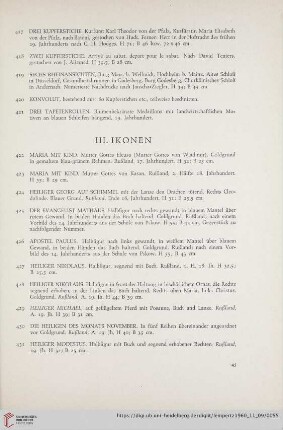 III. Ikonen (Nr. 422 - 494)