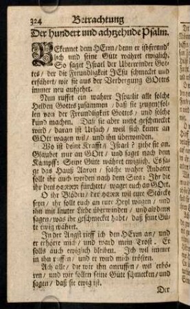 324-328, Der CXVIII. Psalm