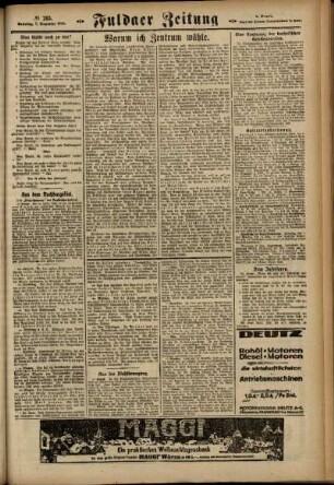 Dritte Ausgabe vom Sonntag, den 07. Dezember 1924.