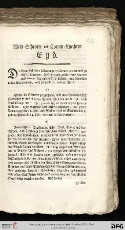 Wein-Schröter und Cranen-Knechten Eyd