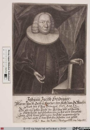 Bildnis Johann Jacob Heidegger