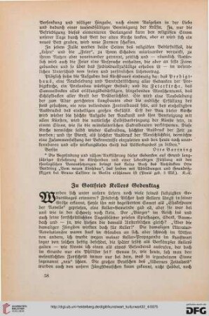 32: Zu Gottfried Kellers Gedenktag