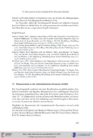 17. Wissensnetze in der mittelalterlichen Romania (ALMA)