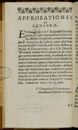 Approbationes Et Censuræ.