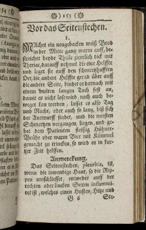 Vor das Seitenstechen