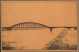 Rheinbrücke, Karlsruhe-Maxau: Perspektivische Ansicht