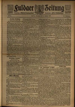 Ausgabe vom Dienstag, den 21. Januar 1908.