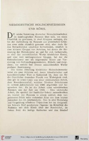 Niederdeutsche Holzschnitzereien und Möbel