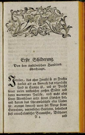 Erste Schilderung. Von den italiänischen Banditen überhaupt.