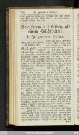 Vom Kreuz und Leiden, als einem Hülfsmittel.