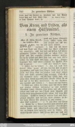 Vom Kreuz und Leiden, als einem Hülfsmittel.