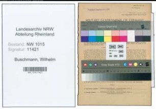 Entnazifizierung Wilhelm Buschmann , geb. 27.03.1896 (Reichsbahnsekretaer)
