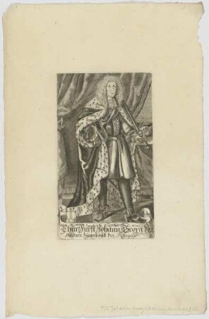 Bildnis Chur-Fürst Johann Georg der andere, zugenant der Religiöse