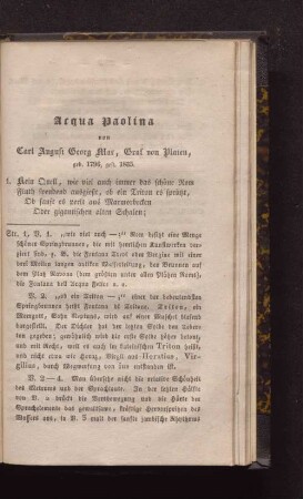 Carl August Georg Max, Graf von Platen.