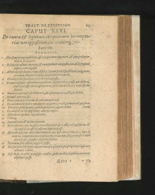 Caput XXVI. De causa & legitima exceptionum peremptoriarum oppositione, earundemque probatione.