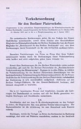 Verkehrsordnung für den Berliner Platzverkehr