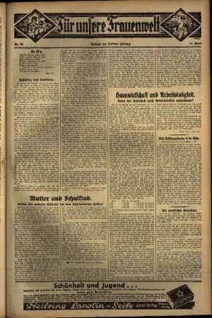 Zweite Ausgabe vom Donnerstag, den 14. April 1932.