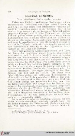 Strahlungen als Heilmittel