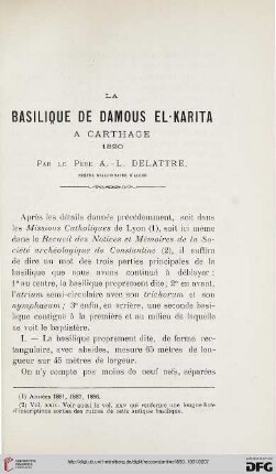 Sér. 3: La basilique de Damous El-Karita à Carthage 1890