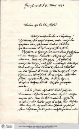 Brief vom 06.05.1898