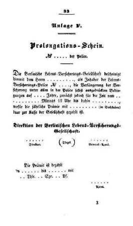 Anlage F. Prolongations-Schein