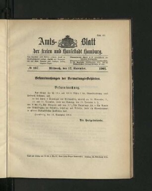 No. 167. 12. November. 1902.