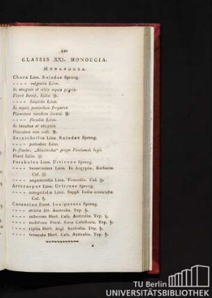 Classis XXI. Monoecia.