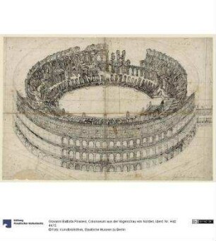 Colosseum aus der Vogelschau von Norden