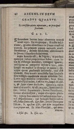 Gradus Quartus. Ex consideratione aquarum, ac praecipue fontium.