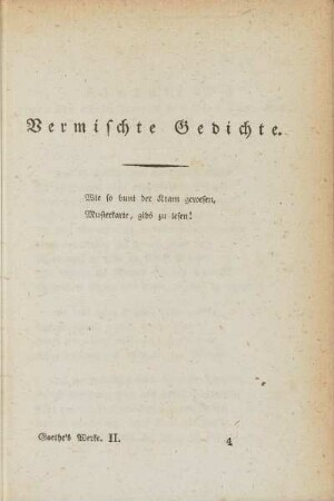 Vermischte Gedichte.