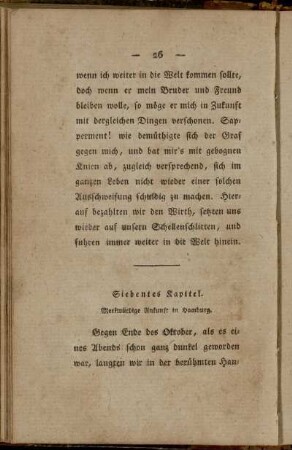 Siebentes Kapitel. Merkwürdige Ankunft in Hamburg