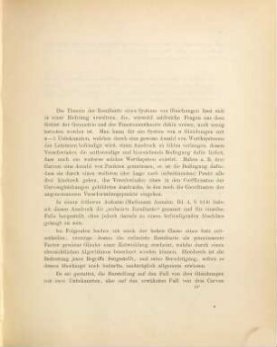 Ueber die reducirte Resultante