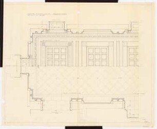 Schloss Posen, Posen Umbau: Grundriss Große Wandelhalle 1.OG 1:20