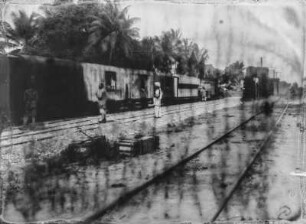 Ugandabahn : Blick auf die Ugandabahn während eines Zwischenstopps in der Nähe von Mombasa