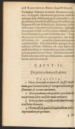 Caput II. De genere demonstrativo.