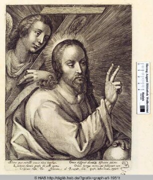 Segnender Christus mit Engel.