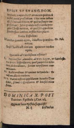 Dominica X. Post Trinitat. ...