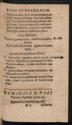 Dominica X. Post Trinitat. ...
