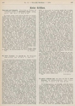 439-442 Kleine Kritiken