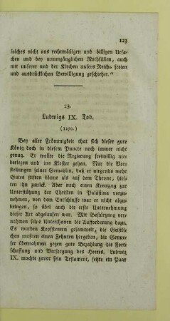 23. Ludwigs IX. Tod. (1270)