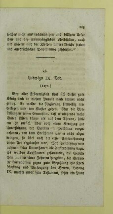 23. Ludwigs IX. Tod. (1270)