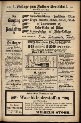 Zweite Ausgabe vom Samstag, den 06. Mai 1899.