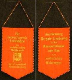 Wimpel des FDGB Bezirksvorstandes Neubrandenburg