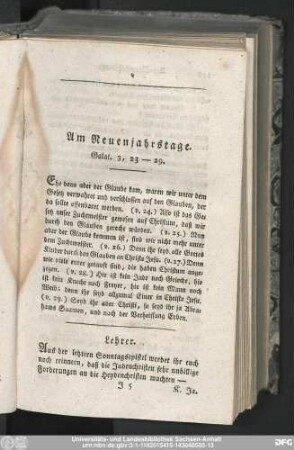 Am Neuenjahrstage. Galat. 3, 23-29.