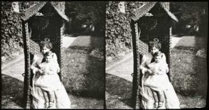 Loverciano, Garten der Villa Turconi (?), Porträt Sandra und Antonio Lester