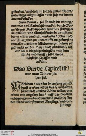 Das Vierde Capitel