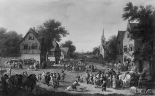 Jahrmarkt in einem Dorf